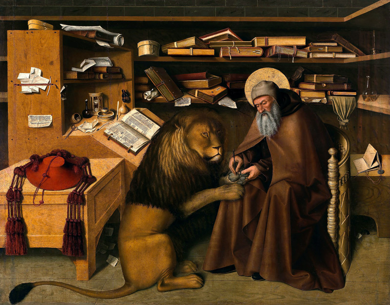 St. Jerome Removing a Thorn from the Lion's Paw od Niccolo Antonio Colantonio