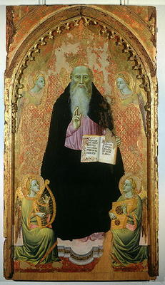 St. Anthony Abbot Holding the Book of the Antonites, 1371 (oil on panel) od Niccolo  di Tommaso
