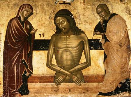The Agony of Christ with the Virgin and St. John the Baptist c.1489-93 (panel) od Nicola Zafuri