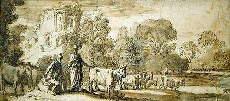 Mercury and Argus with a Herd of Cattle od Nicolaes  Cornelisz Moeyaert