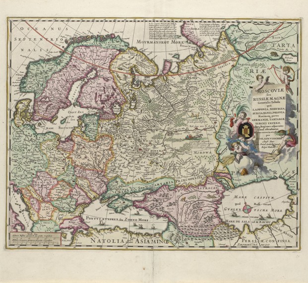 Map of Russia od Nicolaes Visscher