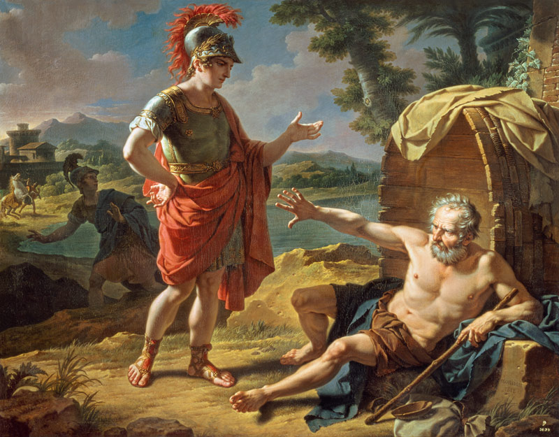 Alexander and Diogenes od Nicolas André Monsiau