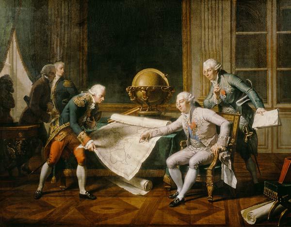 Louis XVI (1754-93) Giving Instructions to La Perouse, 29th June 1785 od Nicolas André Monsiau