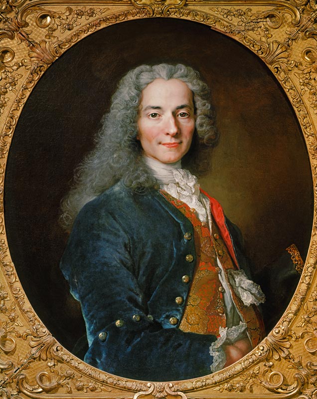 Voltaire / Gemaelde von Largillière od Nicolas de Largilliere