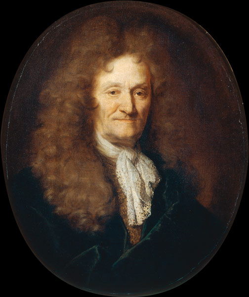 Portrait of Jean de La Fontaine (1621-1695) od Nicolas de Largillière