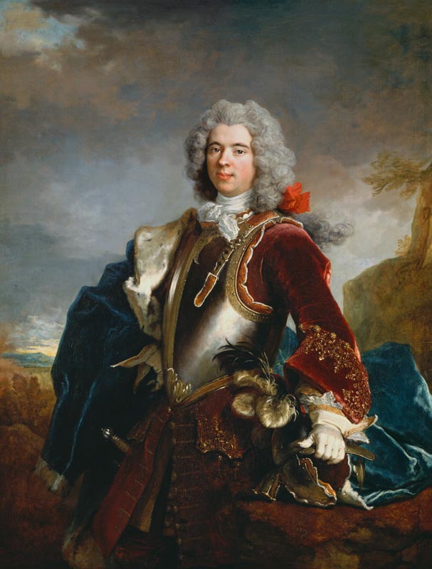 Portrait of Prince Jacques 1er Grimaldi (oil on canvas ) od Nicolas de Largilliere
