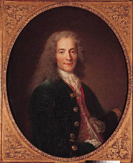 Portrait of Voltaire (1694-1778) od Nicolas de Largilliere