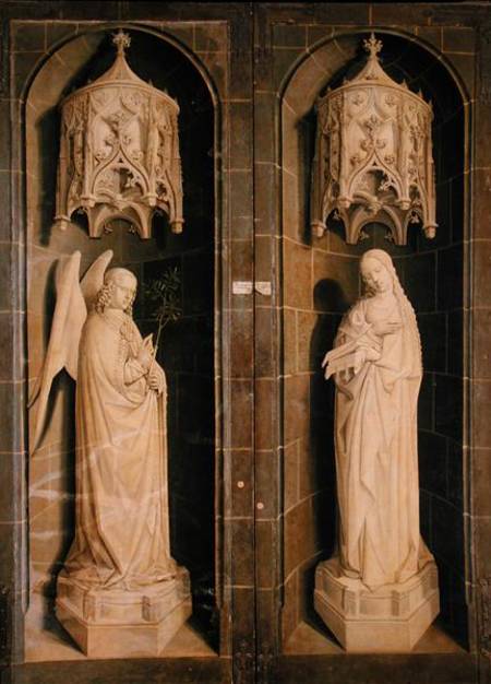 The Annunciation, outer panel from the Triptych of Moses and the Burning Bush od Nicolas Froment
