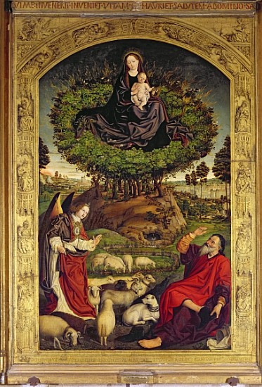 Madonna and Child, central panel from the Triptych of Moses and the Burning Bush, c.1476 (see also 1 od Nicolas Froment