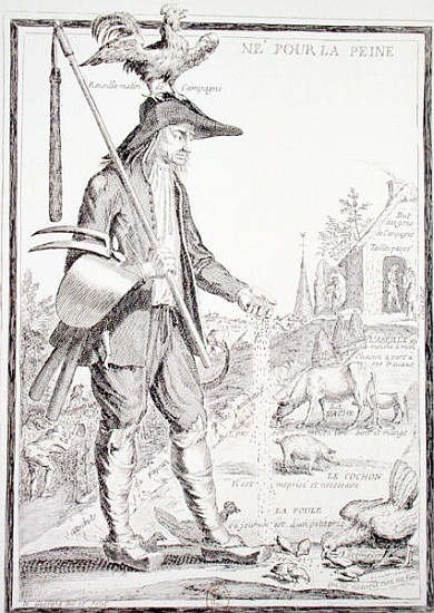 The Village Peasant, Born to Suffer, c.1780 (see also 101779) od Nicolas Guerard