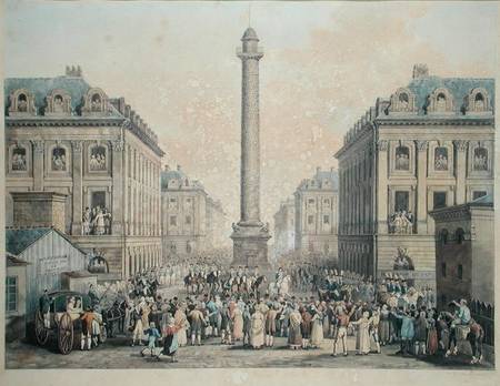 Charles-Ferdinand de France (1778-1820) Duc de Berry returning to the Tuileries through the Place Ve od Nicolas Joseph Vergnaux