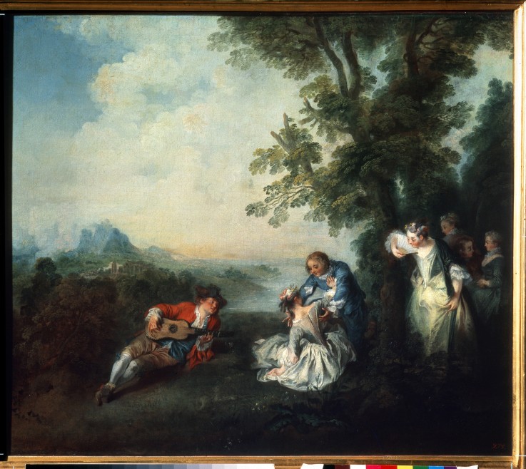 Company at the Edge of a Forest od Nicolas Lancret