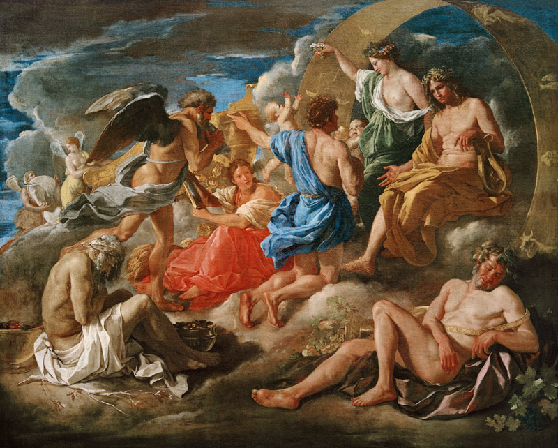 N.Poussin, Helios und Phaeton mit Saturn od Nicolas Poussin