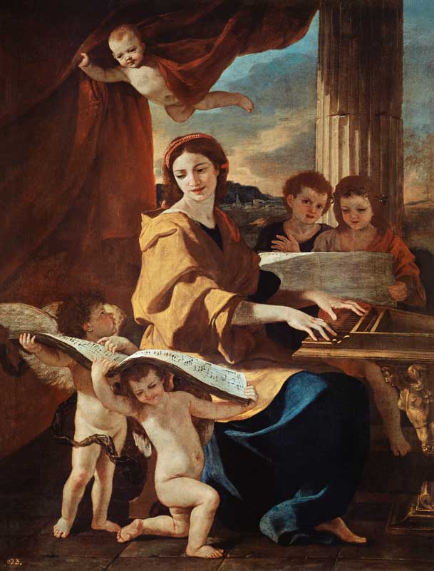 Holy Cäcilie od Nicolas Poussin