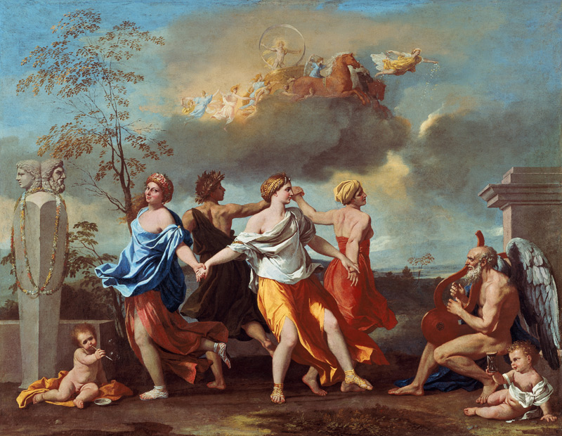 Il Ballo della Vita humana (allegory on the menschl. Life) od Nicolas Poussin