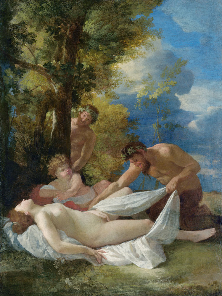 Nymph with Satyrs od Nicolas Poussin
