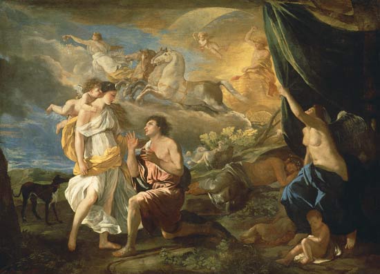 Diana und Endymion od Nicolas Poussin