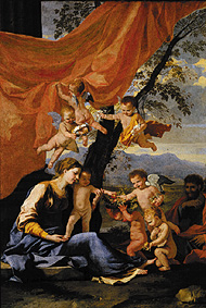 The sacred family od Nicolas Poussin