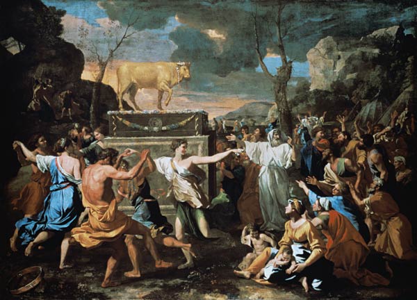 The dance around the golden calf od Nicolas Poussin
