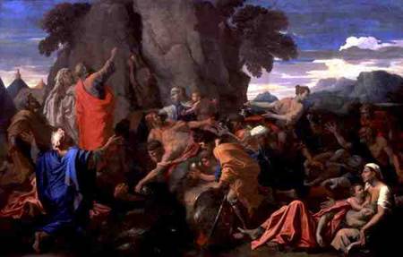 Moses Striking Water from the Rock od Nicolas Poussin