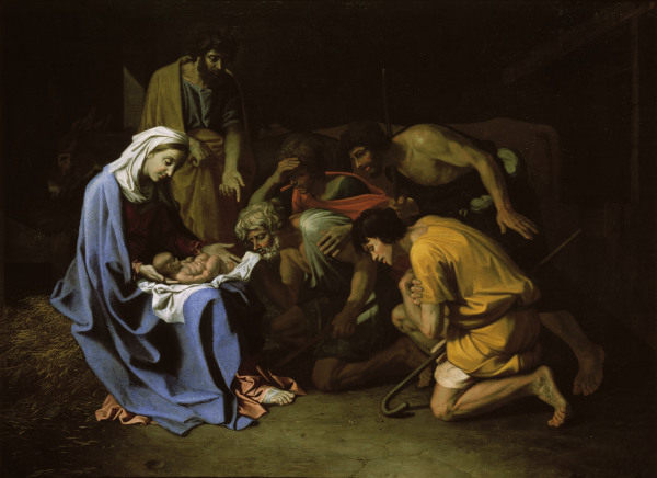 N. Poussin / Adoration of the Shepherds od Nicolas Poussin