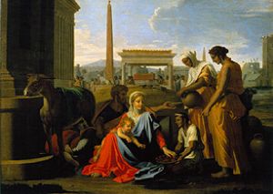 Rest at the flight to Egypt od Nicolas Poussin