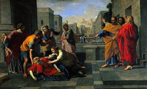 The death of the Saphira. od Nicolas Poussin