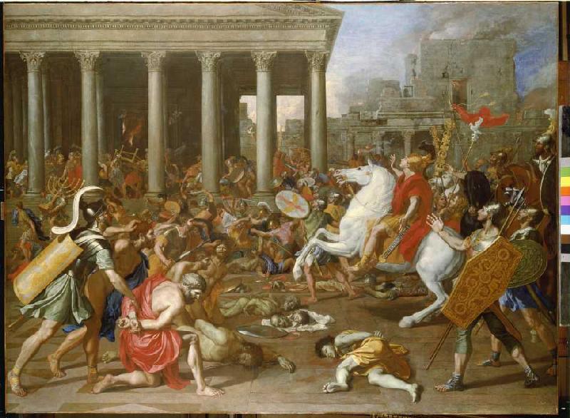 The destruction of the temple in Jerusalem by Titus od Nicolas Poussin