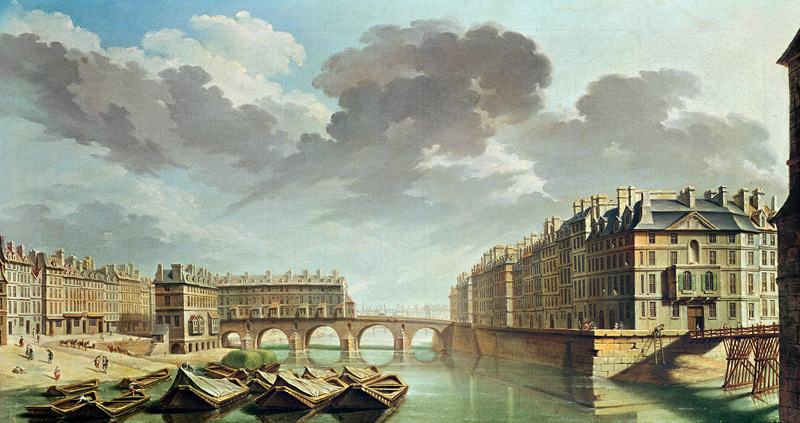 The Ile Saint-Louis and the Pont Marie in 1757 od Nicolas Raguenet