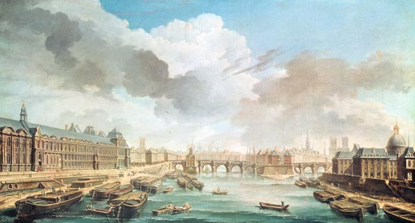 The Louvre, the Pont Neuf and the College des Quatre Nations od Nicolas Raguenet