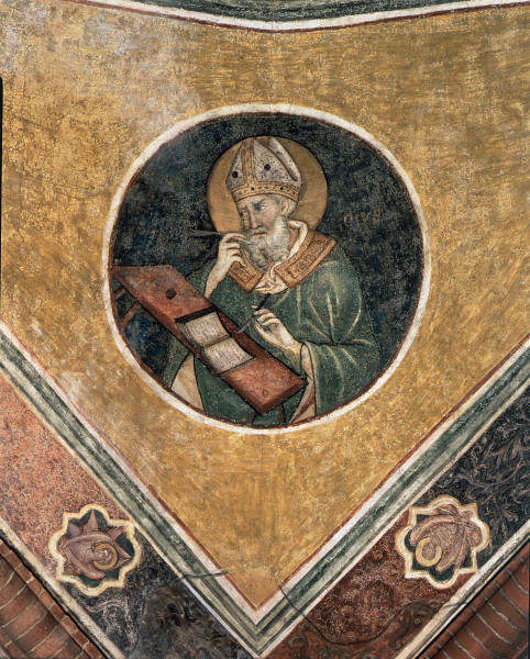 St.Augustine / Fresco by Semitecolo /C14 od Nicoletto Semitecolo