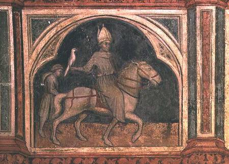 The Bishop with a Falcon, after Giotto od Nicolo & Stefano da Ferrara Miretto