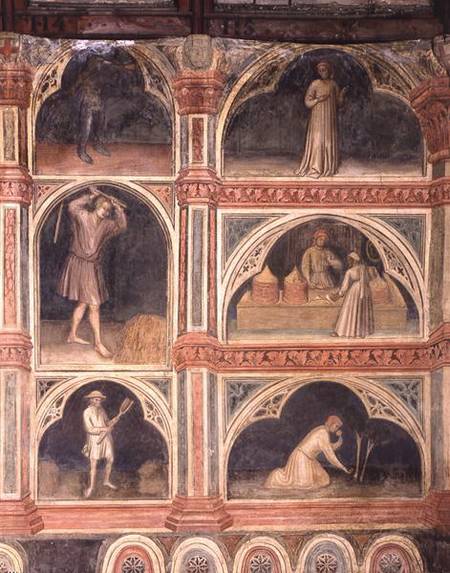 The Month of July, from a series of murals depicting the Astrological Cycle od Nicolo & Stefano da Ferrara Miretto