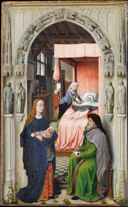 Nativity and Naming of St. John the Baptist od Niederländischer Meister um 1510