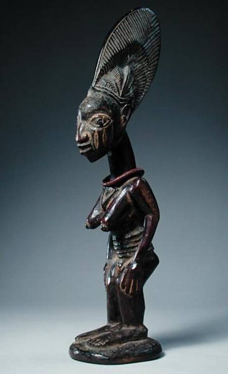 Standing Female Figure, Yoruba Culture, Nigeria od Nigerian
