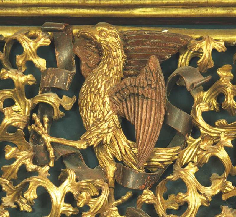 Isenheimer Altar, Detail: Adler, Evangelistensymbol des Johannes od Niklaus von Hagenau