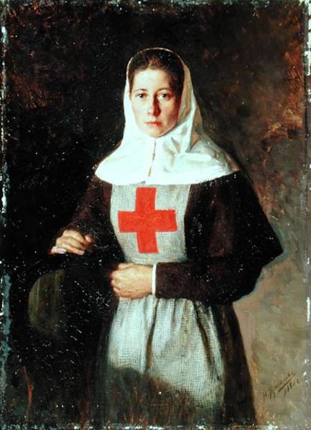 A Nurse od Nikolai Aleksandrovich Yaroshenko
