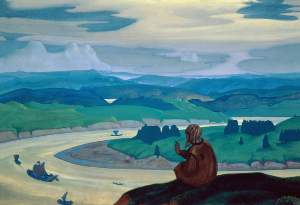 Procopius the Blessed Prays for the Unknown Travelers od Nikolai Konstantinow. Roerich