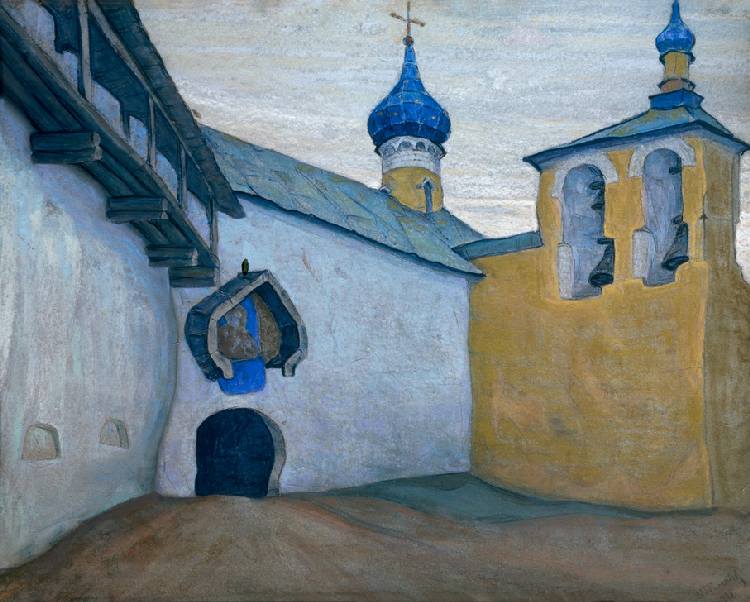 Das Pskowo-Petschory-Kloster od Nikolai Konstantinow. Roerich