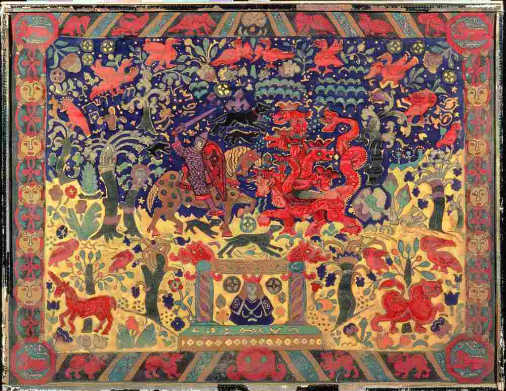 Battle with the Dragon od Nikolai Konstantinow. Roerich