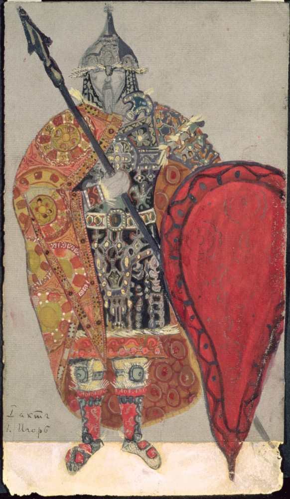 Costume design for the opera Prince Igor by Aleksandr Borodin od Nikolai Konstantinow. Roerich