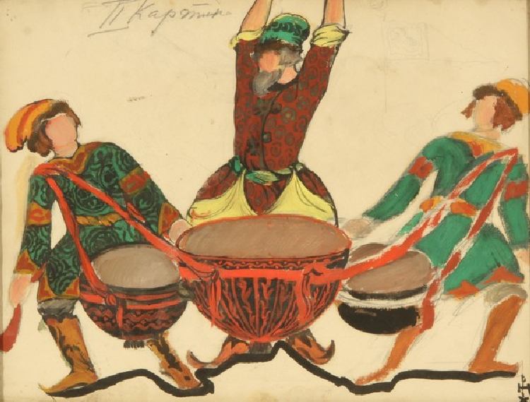 Kostümentwurf zur Oper Schneeflöckchen von N. Rimski-Korsakow od Nikolai Konstantinow. Roerich