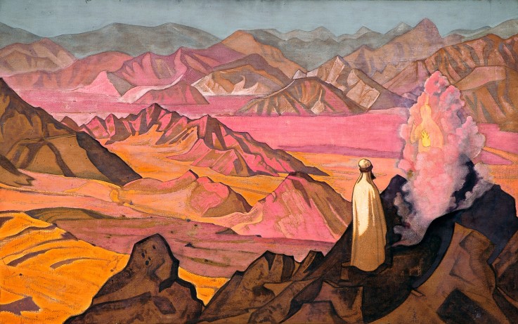Mohammed on Mt. Hira od Nikolai Konstantinow. Roerich