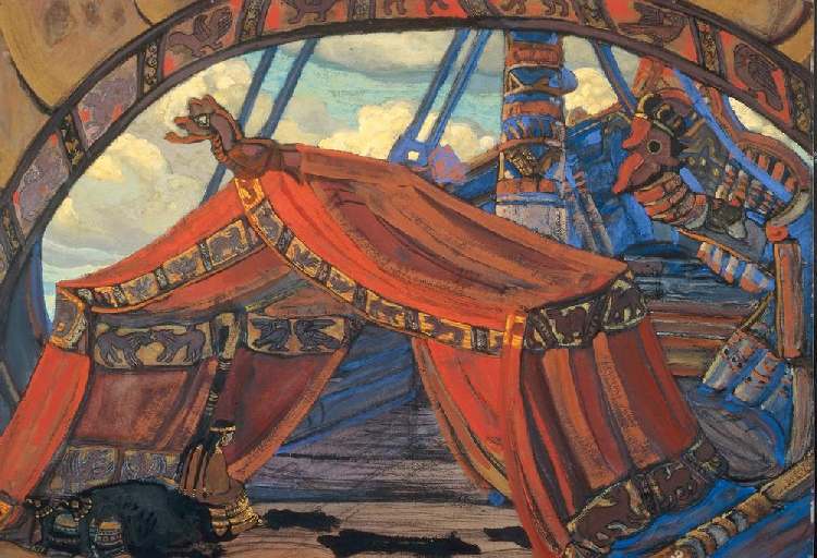 Tristan und Isolde Bühnenbildentwurf zum 1. Akt od Nikolai Konstantinow. Roerich