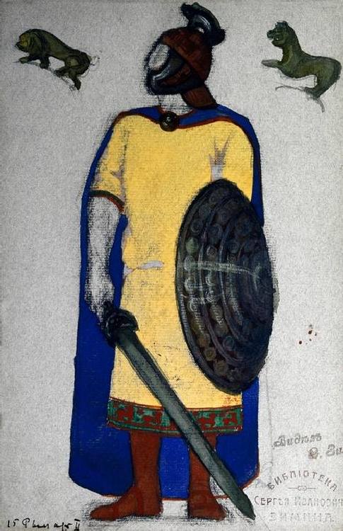Tristan und Isolde Figurine od Nikolai Konstantinow. Roerich
