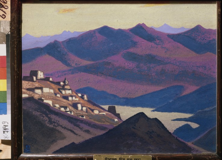 Yam Tso Lake (Small village in the mountains) od Nikolai Konstantinow. Roerich