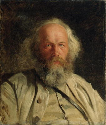 Portrait of Mikhail Alexandrovich Bakunin (1814-76) 1871 (oil on canvas) od Nikolai Nikolajevitch Gay