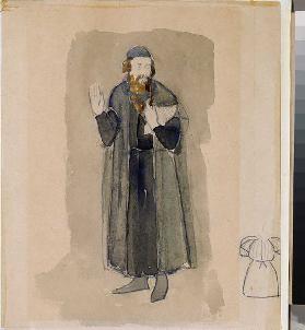 Costume design for the theatre play The Miserly Knight by A. Pushkin