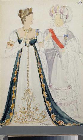 Costume design for the opera Eugene Onegin by P. Tchaikovsky