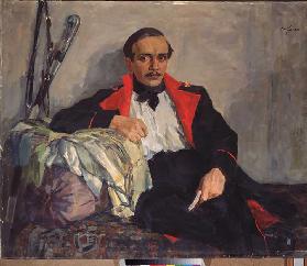 Portrait of the poet Mikhail Yuryevich Lermontov (1814-1841)